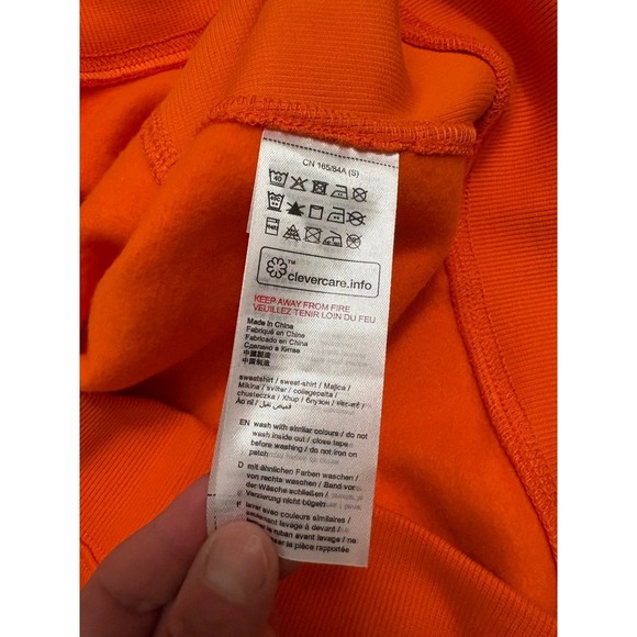 New Esprit Orange Sweatshirt Pullover Long Sleeve Womens Casual Comfy Top - Picture 7 of 8